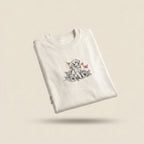 Puppy Bloom Embroidered Oversized T-Shirt