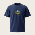 Camp Under the Stars – Premium Embroidered Terry Cotton T-Shirt (Navy Blue)