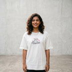 Puppy Bloom Embroidered Oversized T-Shirt