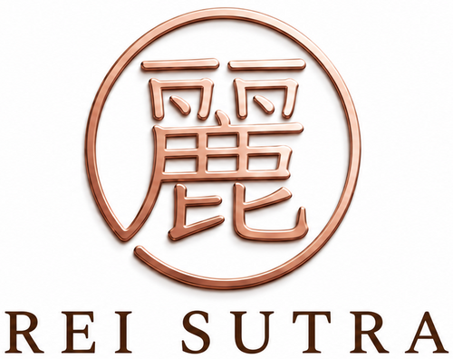 REI SUTRA logo with circular design and text on a white background