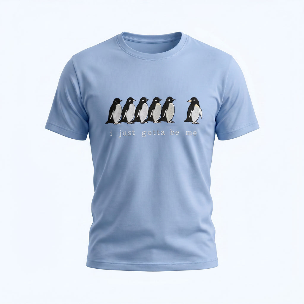 Be Yourself Penguin Embroidered T-Shirt