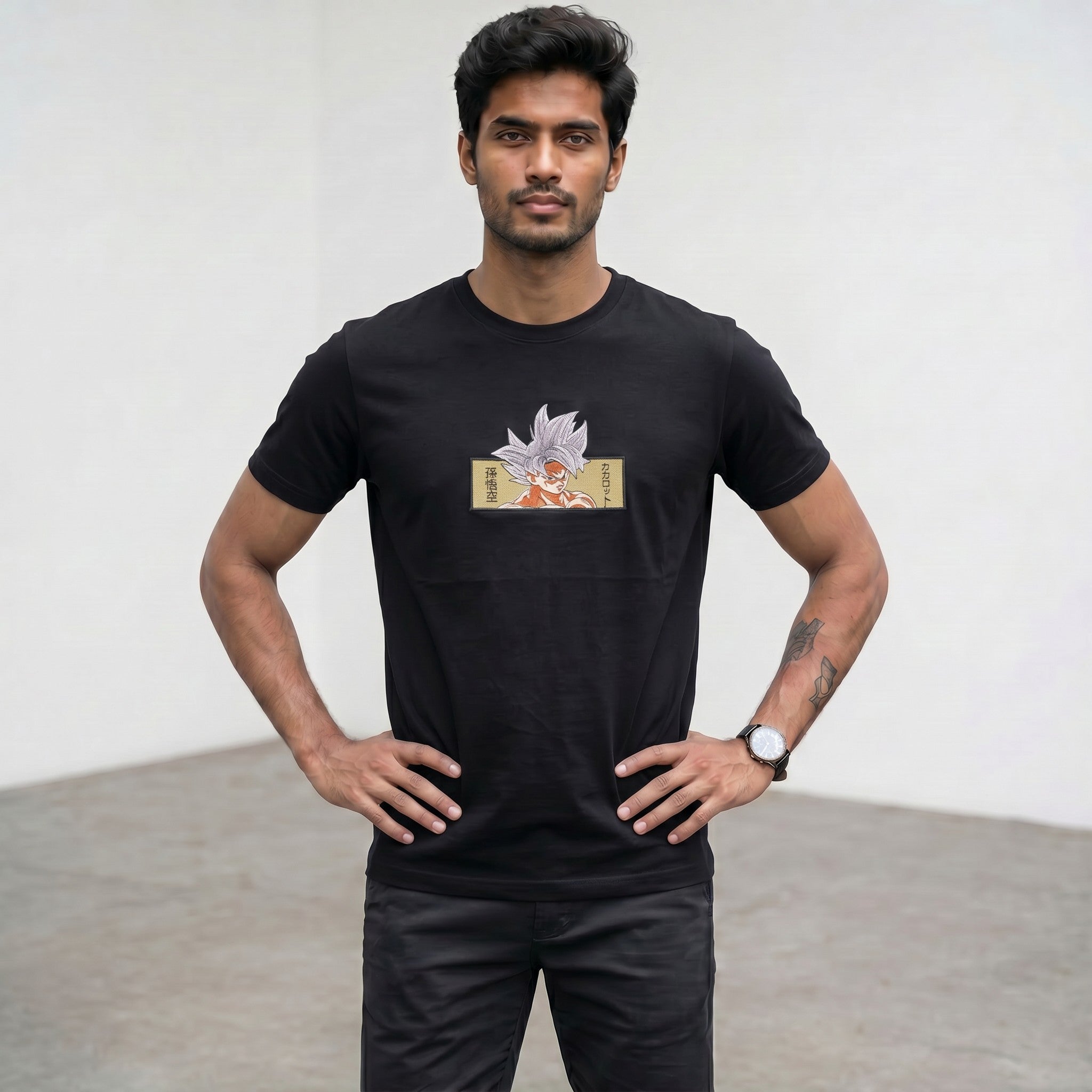 Ultra Instinct Goku Embroidered T-Shirt